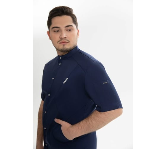 Блуза ДОКТОР СТИЛЬ Алекс темно-синяя ЛУ 1213.19/120/3XL/4XL