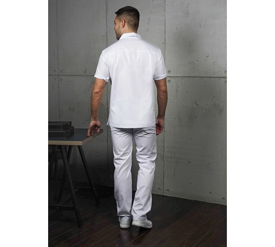 Блуза ДОКТОР СТИЛЬ Скай белая сатори ЛЛ 2212.01/120/3XL/4XL