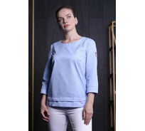 Блуза ДОКТОР СТИЛЬ Лодочка New голубая ЛЛ 2226.06/116, 3XL