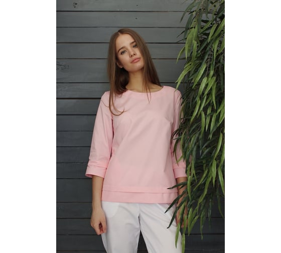 Блуза ДОКТОР СТИЛЬ Лодочка New розовая ЛЛ 2226.04/ 88, S/M 1