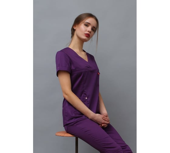 Блуза ДОКТОР СТИЛЬ Альфа NEW фиолет/настурция ЛУ 1230.41/108/XXL
