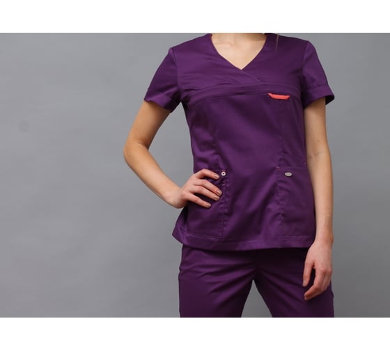 Блуза ДОКТОР СТИЛЬ Альфа NEW фиолет/настурция ЛУ 1230.41/104/XL 1
