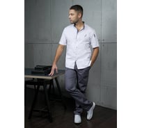 Блуза ДОКТОР СТИЛЬ Алекс белый/графит ЛУ 1213.45/ 92, S