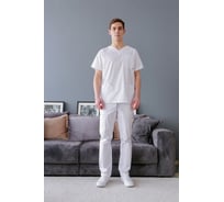 Блуза ДОКТОР СТИЛЬ Крош NEW белая ЛС 3214.01/ 108, XXL