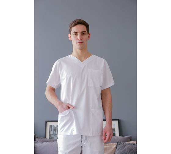 Блуза ДОКТОР СТИЛЬ Крош NEW белая ЛС 3214.01/ 116, 3XL