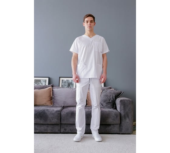 Блуза ДОКТОР СТИЛЬ Крош NEW белая ЛС 3214.01/ 104, XL 1