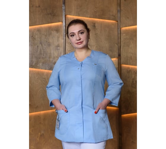 Блуза ДОКТОР СТИЛЬ Подарок NEW голубая ЛС 3225.23/ 112, XXL/3XL 1