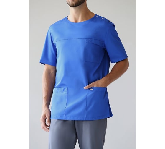 Блуза ДОКТОР СТИЛЬ Озон василек сатори ЛЛ 2214. 05/112/XXL/3XL 1