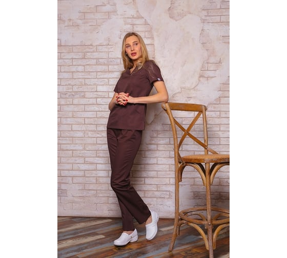 Женская блуза ДОКТОР СТИЛЬ Шоколад ЛС 3227.14/112/XXL/3XL 1