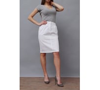 Юбка ДОКТОР СТИЛЬ Карандаш белая ЮБ 4001.01/100/L