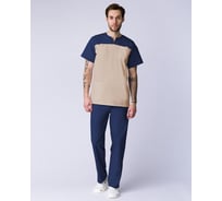 Мужской костюм ФАКЕЛ Стоматолог, темно-синий/бежевый, р. 48-50; 182-188 87486990.004