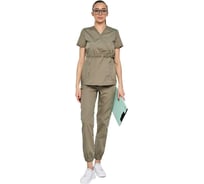 Костюм женский медицинский ООО ГУП Бисер АУРА олива, размер 48/170 4620170441449