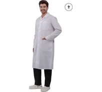 Мужской халат URSUS Символ белый МЕД508-340; 52-54, 170-176