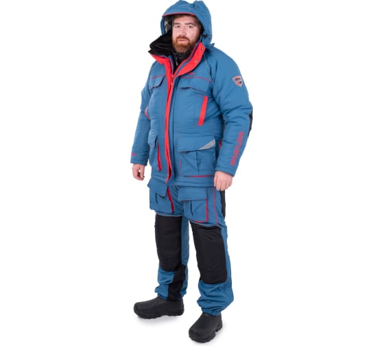Зимний костюм для рыбалки Камчатка Grayling темно-синий/красный, размер 48-50, рост 170-176 4610097063763 1