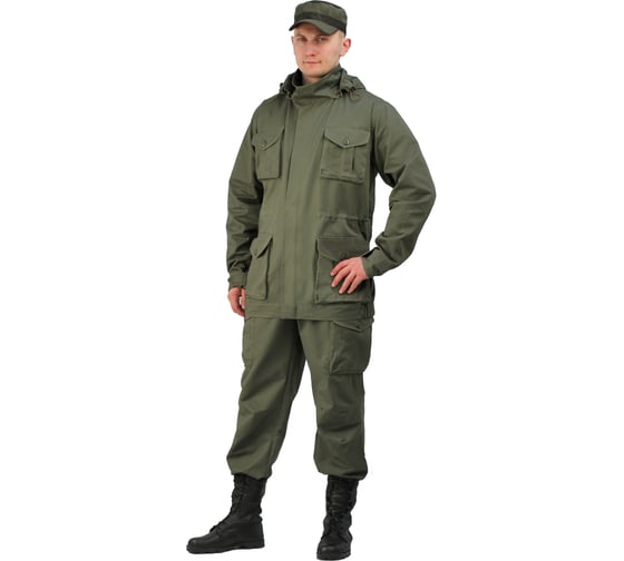 Мужской костюм URSUS Капрал олива, CottonPeach, КОС411-420; 48-50, 182-188
