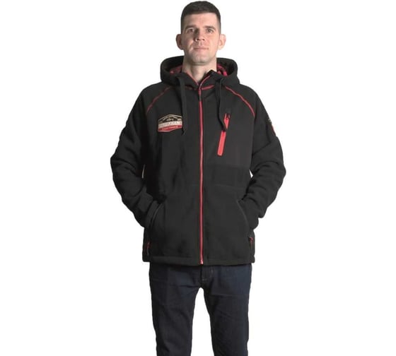 Флисовая куртка Alaskan Black Water X черная, р. XXXL, с капюшоном ABWXBXXXL