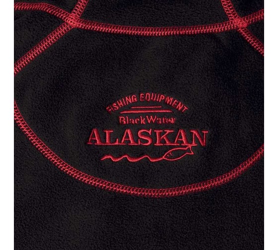 Флисовая куртка Alaskan Black Water черная, р. XL, с капюшоном AFHBWBXL