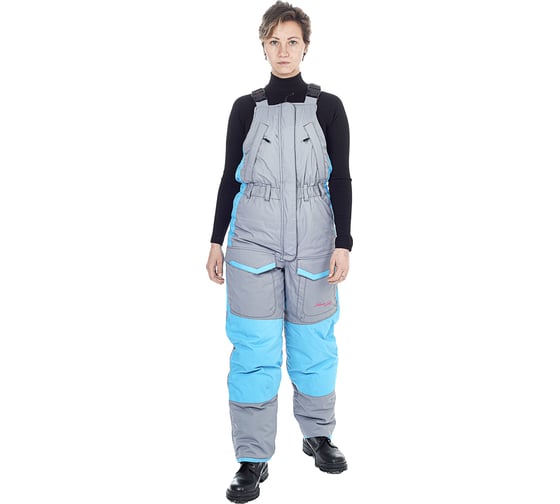 Женский зимний костюм HUNTSMAN Siberia Lady Серый/Голубой Breathable, НФ-00091416/48-50/158-164