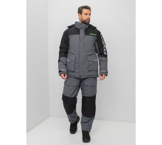 Зимний костюм HUNTSMAN Yukon Ice Breathable, серый/черный НФ-000004394/52-54/182-188