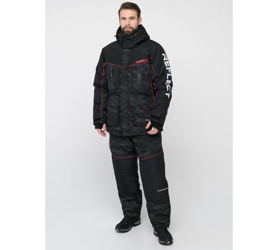 Зимний костюм HUNTSMAN Siberia Reflect, Reflex Membrane, черный НФ-000002897/48-50/170-176