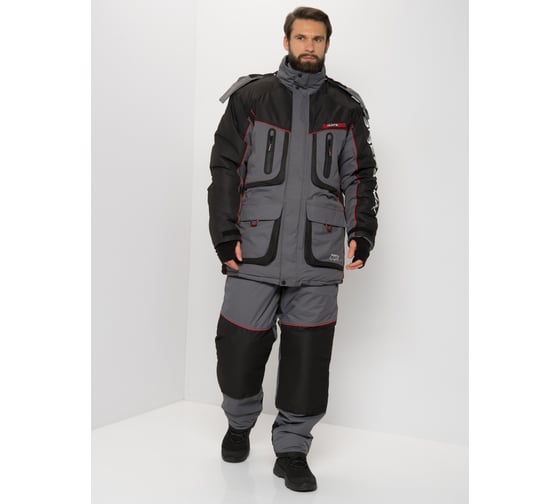 Зимний костюм HUNTSMAN Siberia LUX, Breathable, серый/черный НФ-000002354/60-62/182-188
