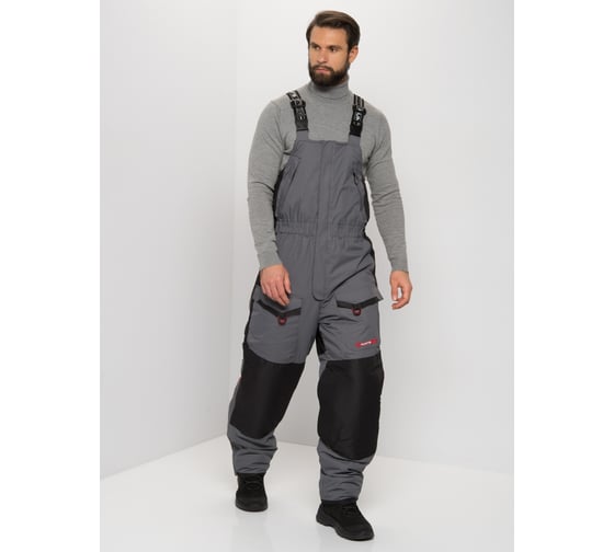 Зимний костюм Huntsman Siberia, ткань Breathable, цвет Серый/Черный, НФ-000002658/64-66/182-188