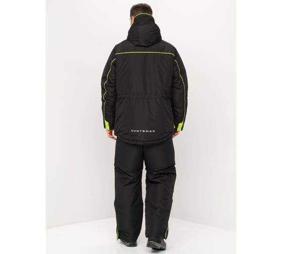 Зимний костюм HUNTSMAN Elbrus ткань Hit Membrane, черный/лайм НФ-000005067/44-46/182-188