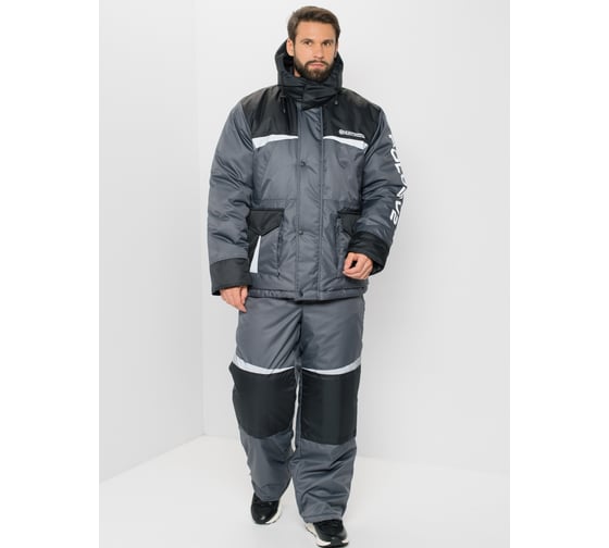 Зимний костюм HUNTSMAN Полюс V-2 ткань Cell, серый/черный НФ-000003148/52-54/170-176