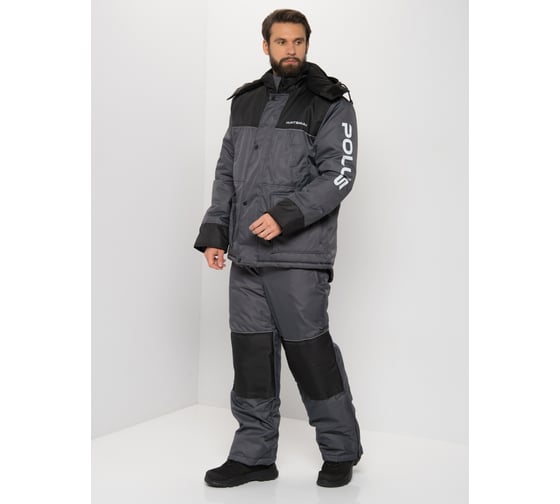 Зимний костюм HUNTSMAN Полюс ткань Cell, серый/черный НФ-000000848/56-58/182-188