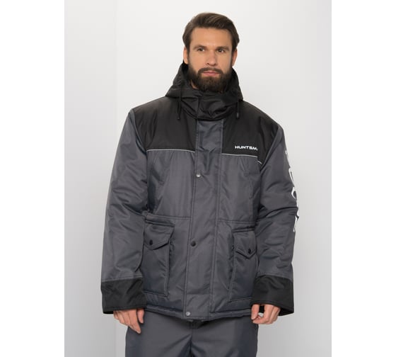 Зимний костюм HUNTSMAN Полюс ткань Cell, серый/черный НФ-000000846/48-50/170-176
