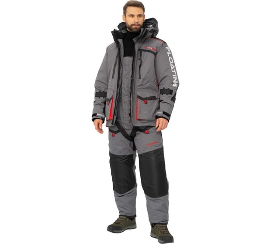 Зимний костюм Huntsman Поплавок Siberia Floating ткань Breathable, цвет серый/черный НФ-000002166/44-46/170