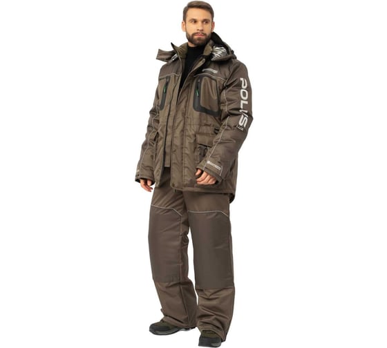 Зимний костюм Huntsman Полюс LUX ткань Cell, цвет хаки НФ-000002130/52-54/182-188