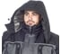 Зимний костюм Huntsman Полюс LUX ткань Cell, цвет серый/черный НФ-000002126/64-66/182-188 5