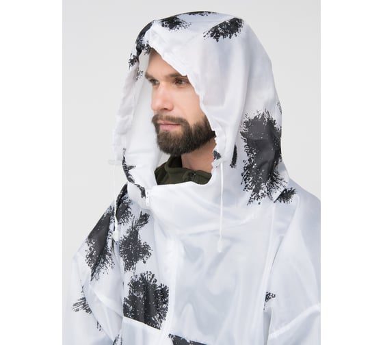 Зимний маскировочный костюм Huntsman Метель с молнией ткань Taffeta, цвет Клякса, НФ-000000875/58-64/182-188