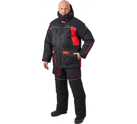 Костюм для рыбалки GRAYLING Селигер зимний, черно-красный, размер 56-58, рост 182-188 4610097066313