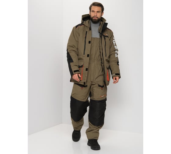 Костюм зимний Huntsman Siberia ткань Breathable, цвет Хаки/Черный, НФ-000000706/44-46/170-176
