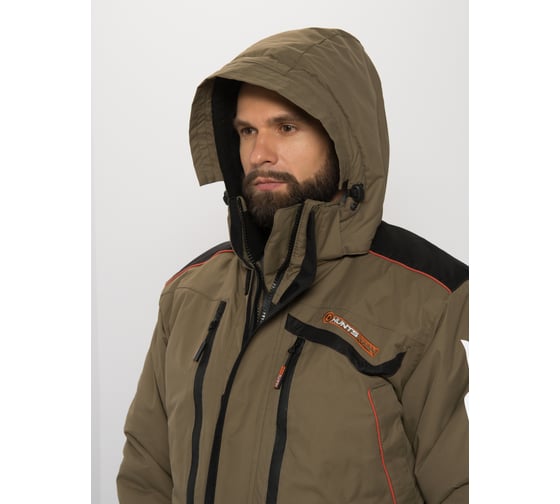 Костюм зимний Huntsman Siberia ткань Breathable, цвет Хаки/Черный, НФ-000000709/56-58/182-188