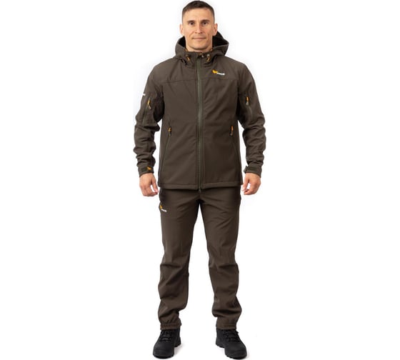 Костюм для охоты PRIDE Магнум софтшелл, хаки, размер 48-50, рост 182-188 4610097069277