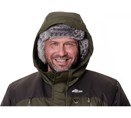 Костюм для рыбалки зимний GRAYLING Скат -45, хаки, р-р 60-62, рост 170-176 4610097082399