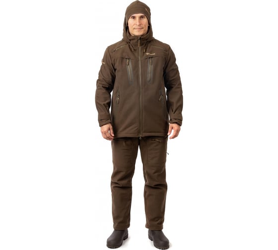 Костюм для охоты PRIDE Вольф Hunt-Shell, коричневый, р-р 52-54, рост 182-188 4610097087783