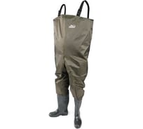 Полукомбинезон рыбацкий Следопыт ПВХ+нейлон размер 46, цвет олива PF-PB-F52