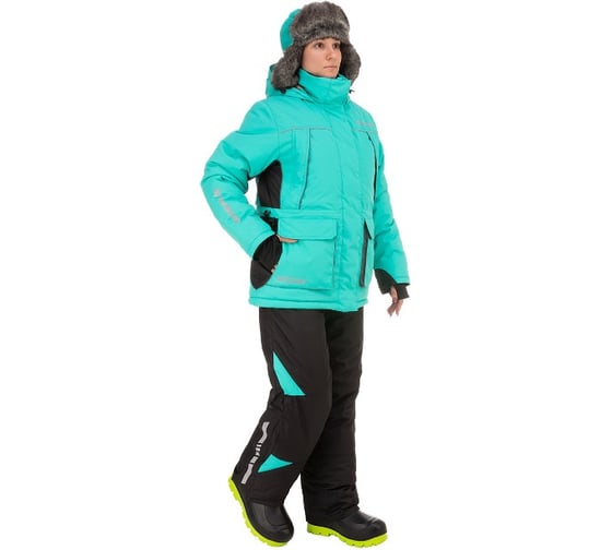 Костюм зимний Nisus MIRA 10/10 К, AQUA GREEN/BLACK, Шелтер до -40С, р.4XL (T-M-4XL-56-170-G 00000373123 1