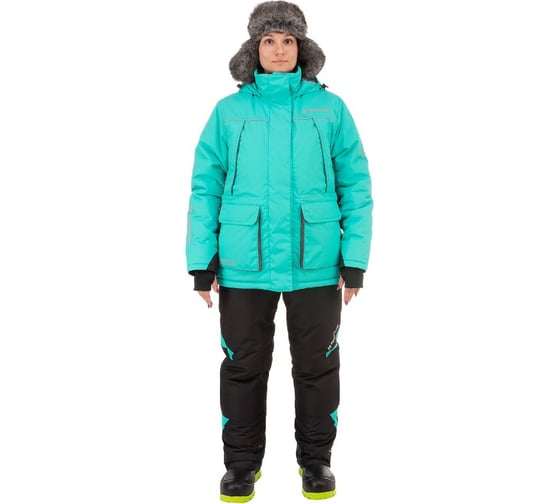 Костюм зимний Nisus MIRA 10/10 К, AQUA GREEN/BLACK, Шелтер до -40С, р.M (T-M-M-46-170-G 00000373125