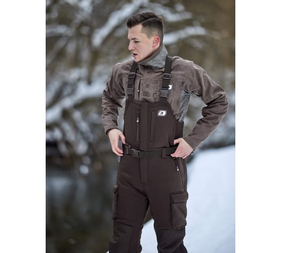Комбинезон DrakeBrake на флисе (нагрудник и лямки) Brown/Коричн 100 пэ, р46 (S), рост 172-183 22D-SDG-B02S