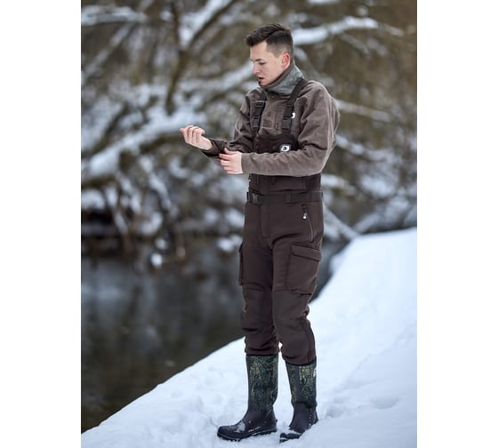 Комбинезон DrakeBrake на флисе (нагрудник и лямки) Brown/Коричн 100 пэ, р52 (XL), рост 172-183 22D-SDG-B02XL
