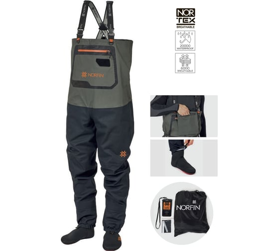 Полукомбинезон забродный NORFIN DEFENDER 05 р.XXL 83399-05XXL
