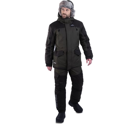 Костюм для рыбалки Grayling Скат V2 зимний -45, хаки, р-р 68-70 рост 182-188 4660335516667