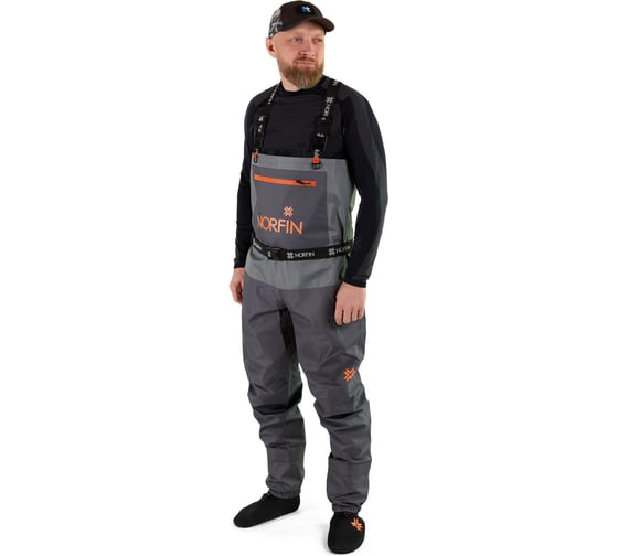 Полукомбинезон забродный NORFIN PILOT STOCKINGFOOT GRAY 04 р.XLL 83329-04XL-L