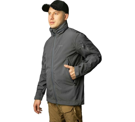 Куртка 7.62 Phantom серая, Софт-шелл, р. 56-58/XXL, рост 170-176 4610097048333