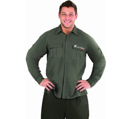 Летняя рубашка FISHERMAN nova tour Лайт V2 хаки, L 95116-530-L